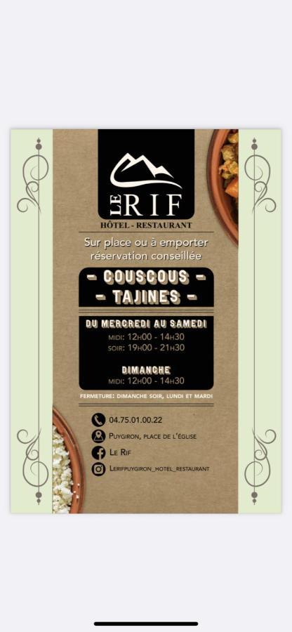 Le Rif Hotel Puygiron Eksteriør billede